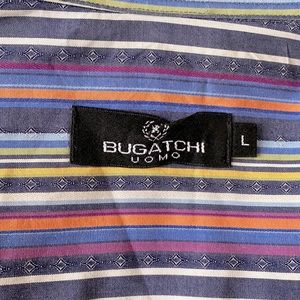 Bugatchi uomo stripe casual shirt size L